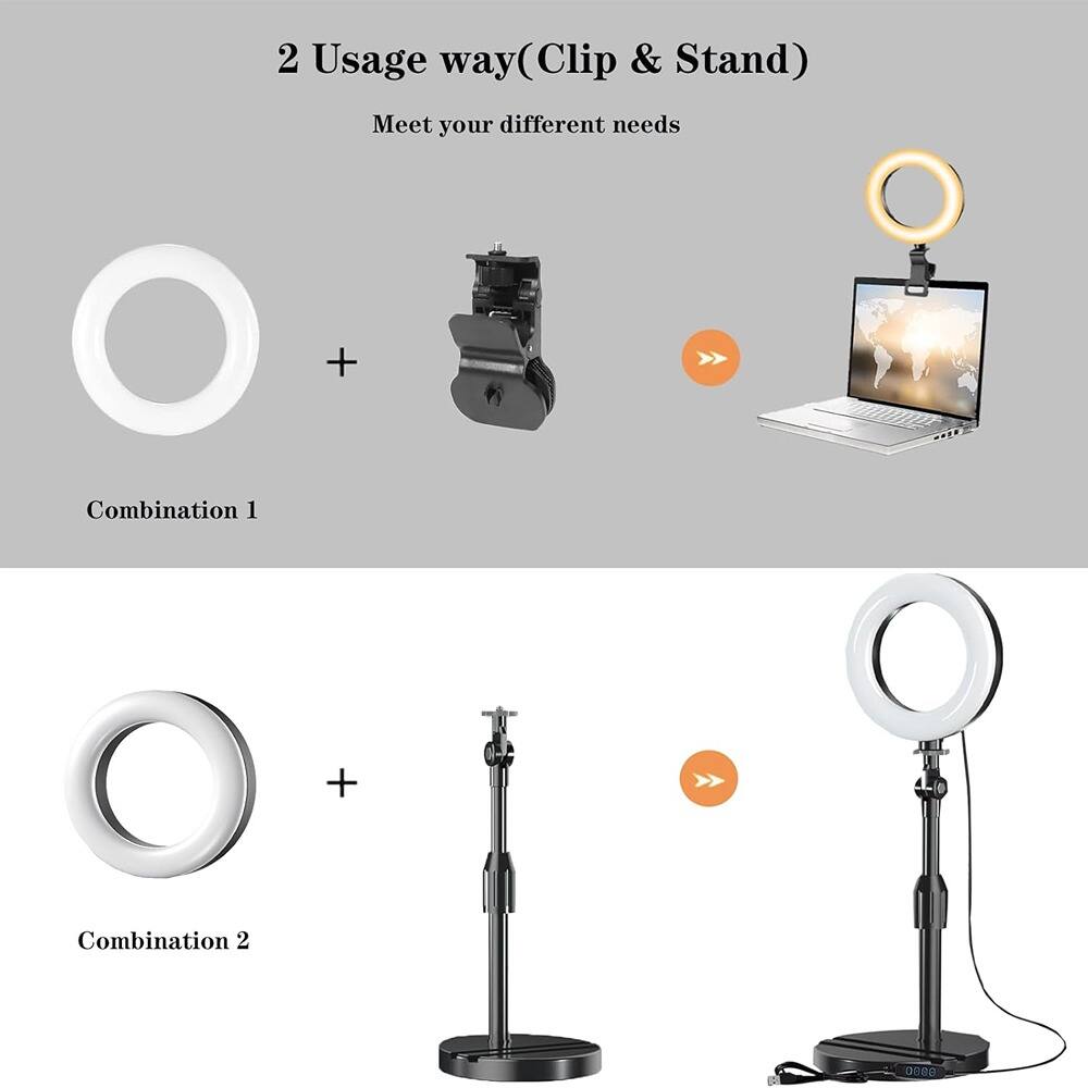 2 Usage way (Clip & Stand)  
Meet your different needs  

Combination 1  

Combination 2