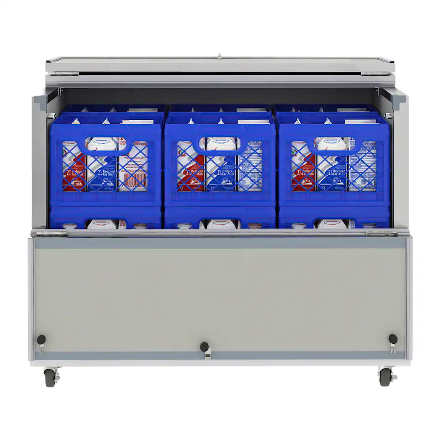 Koolmore 49 in. Commercial Milk Cooler for School and Cafeteria, 12