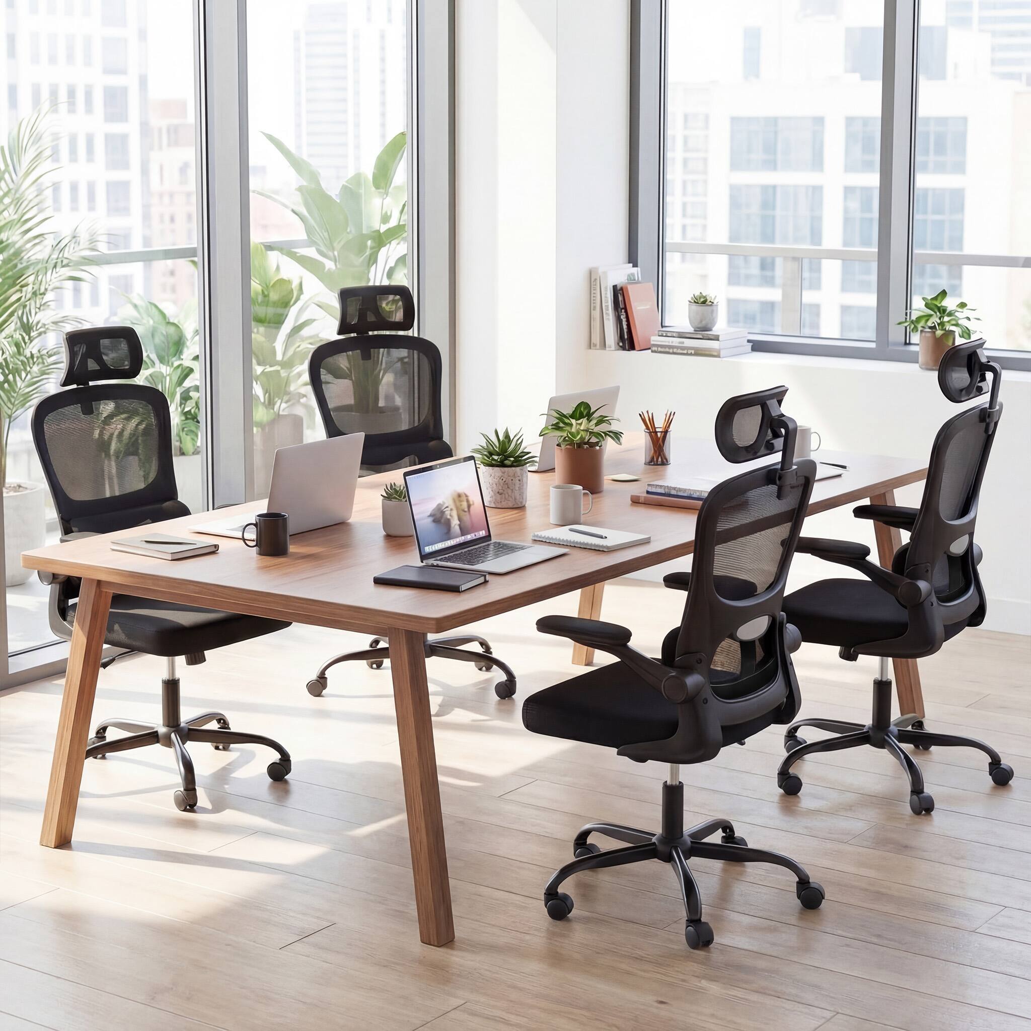 Alt View 4. Gymax - Gymax Ergonomic Office Chair w/Rocking Backrest Lumbar Support Adjustable Headrest Black - Black.
