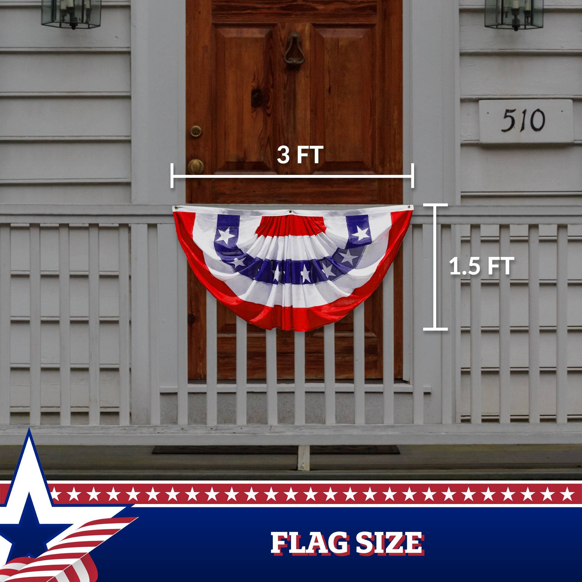 3 FT 510 1.5 FT FLAG SIZE