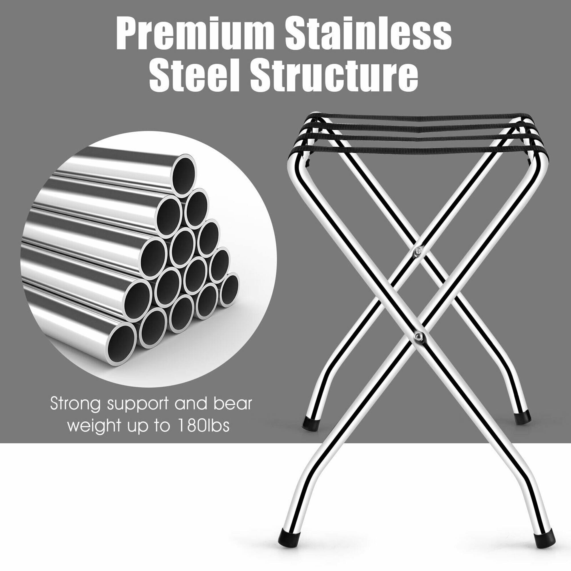 Premium Stainless Steel Structure

Strong support and bear weight up to 180lbs