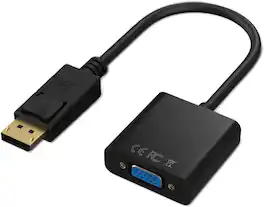 Core Tech - Cableader DisplayPort to VGA Adapter Converter – DP to VGA (Male to Female, Black)