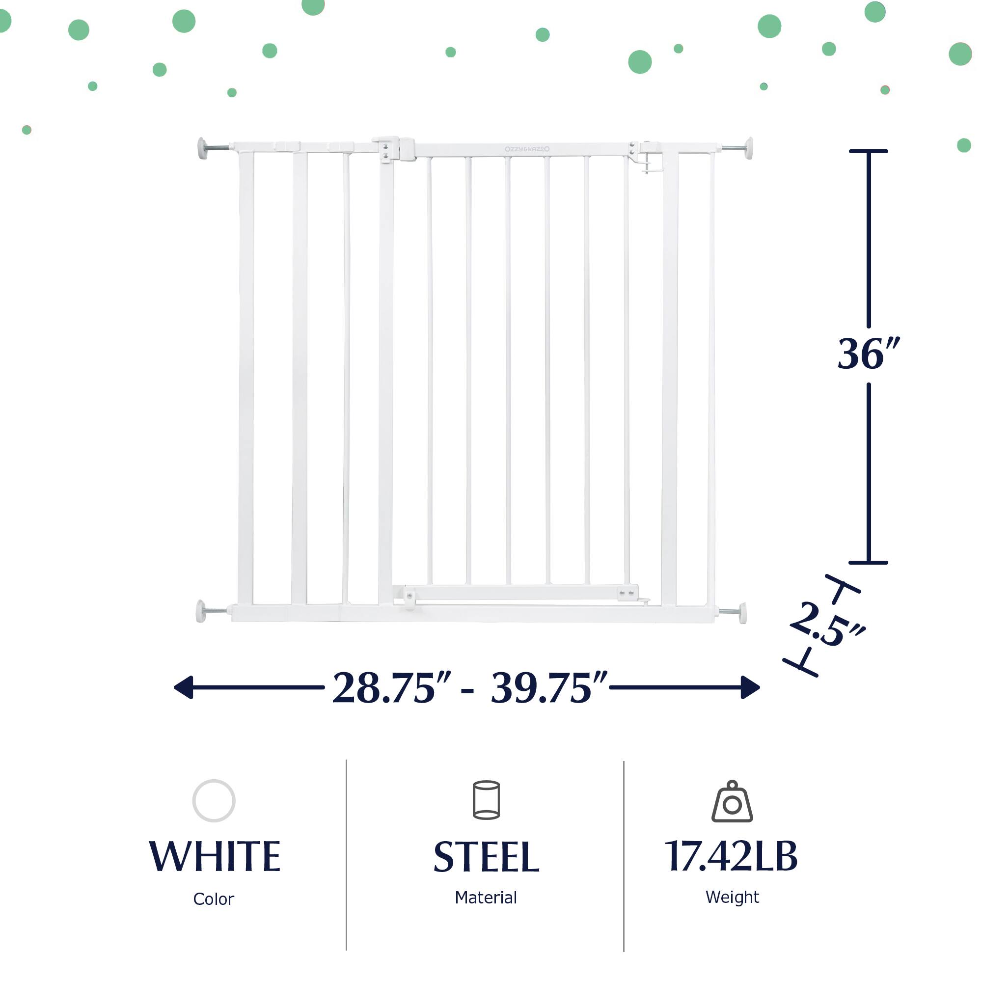 36" 28.75" - 39.75" 2.5" WHITE Color STEEL Material 17.42LB Weight
