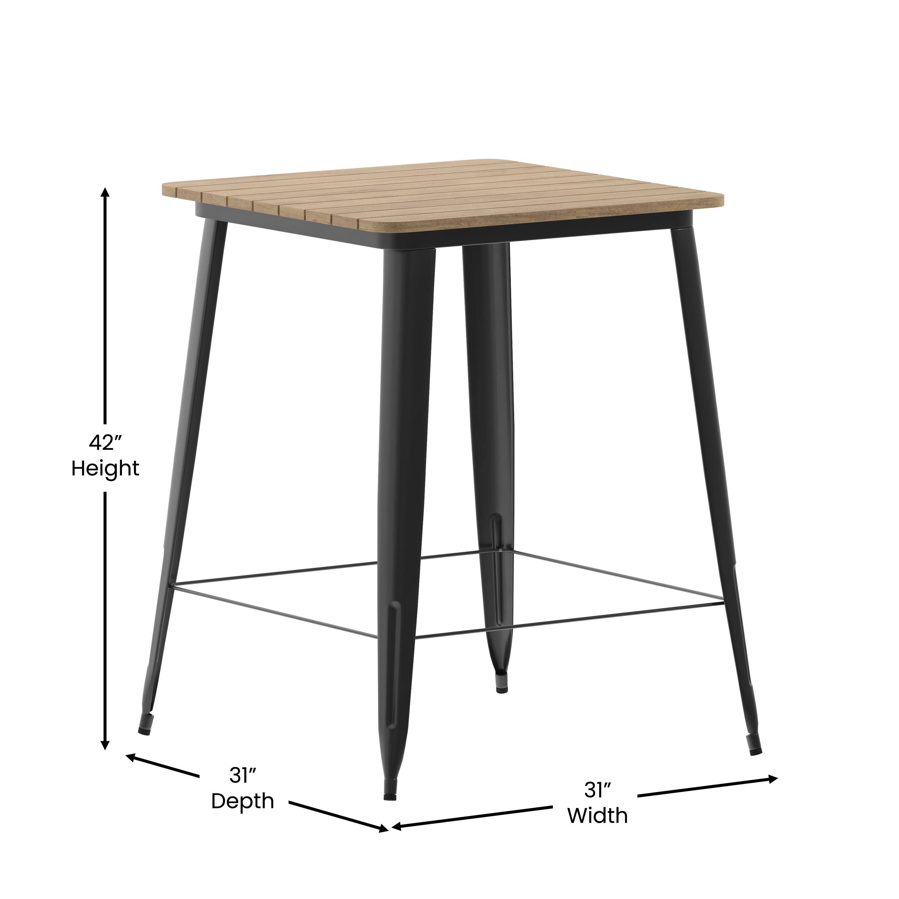 42" Height, 31" Depth, 31" Width