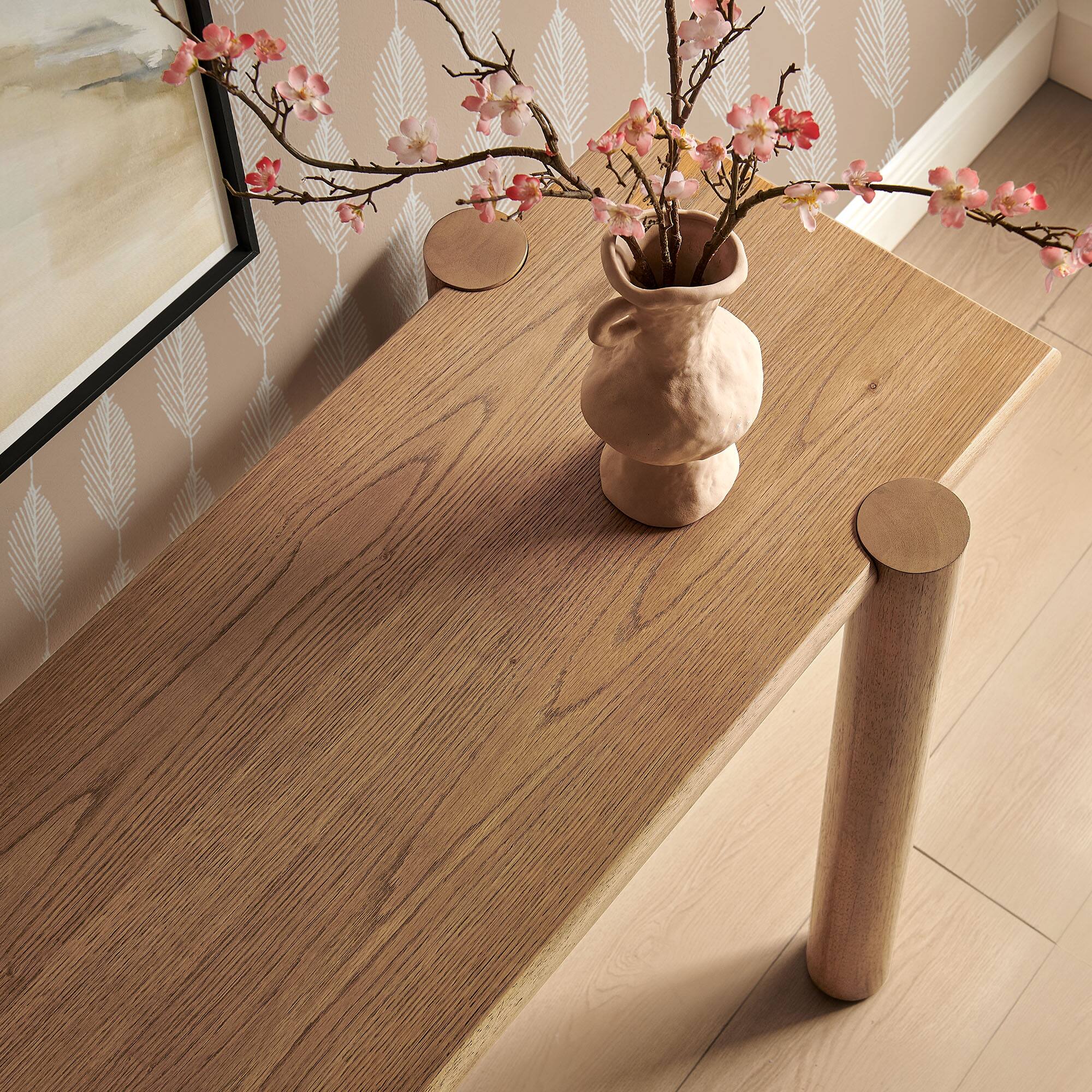 Alt View 1. Modway - Taschen Console Table by Modway - Weathered Oak.