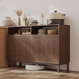 Walnut Fluted 4 Door