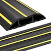 Front. AGPtek - 10 Ft Floor Cord Protector 3 Channels Floor Cord Cover - Black - 10Ft.