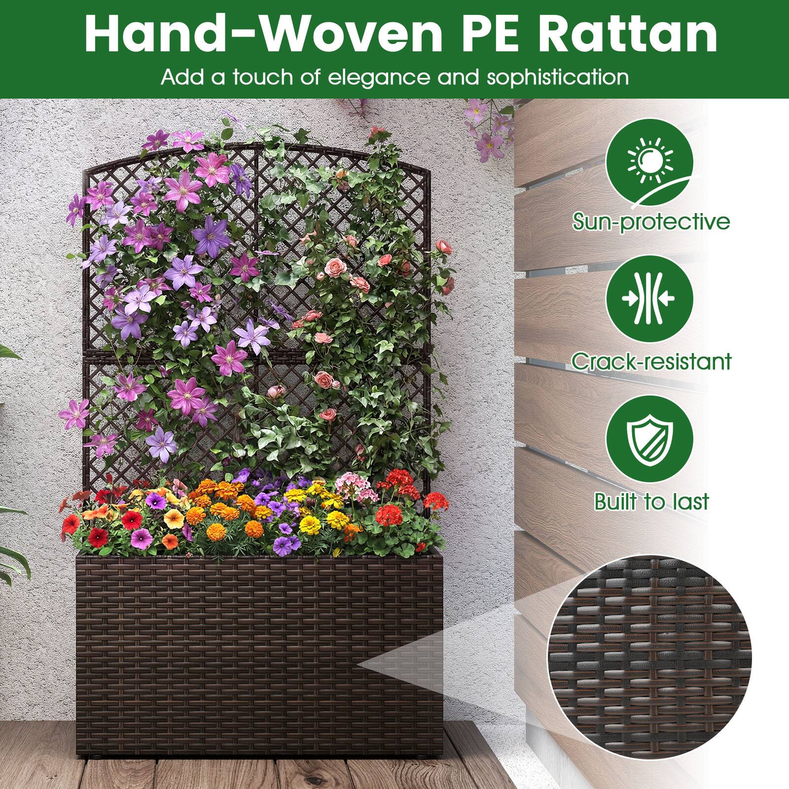 Hand-Woven PE Rattan  
Add a touch of elegance and sophistication  

- Sun-protective  
- Crack-resistant  
- Built to last