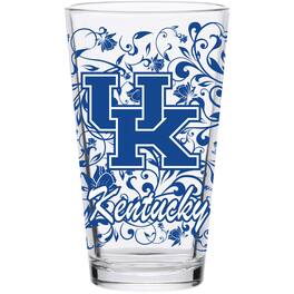 Indigo Falls - Kentucky Wildcats 16oz. Floral Pint Glass - Multicolor
