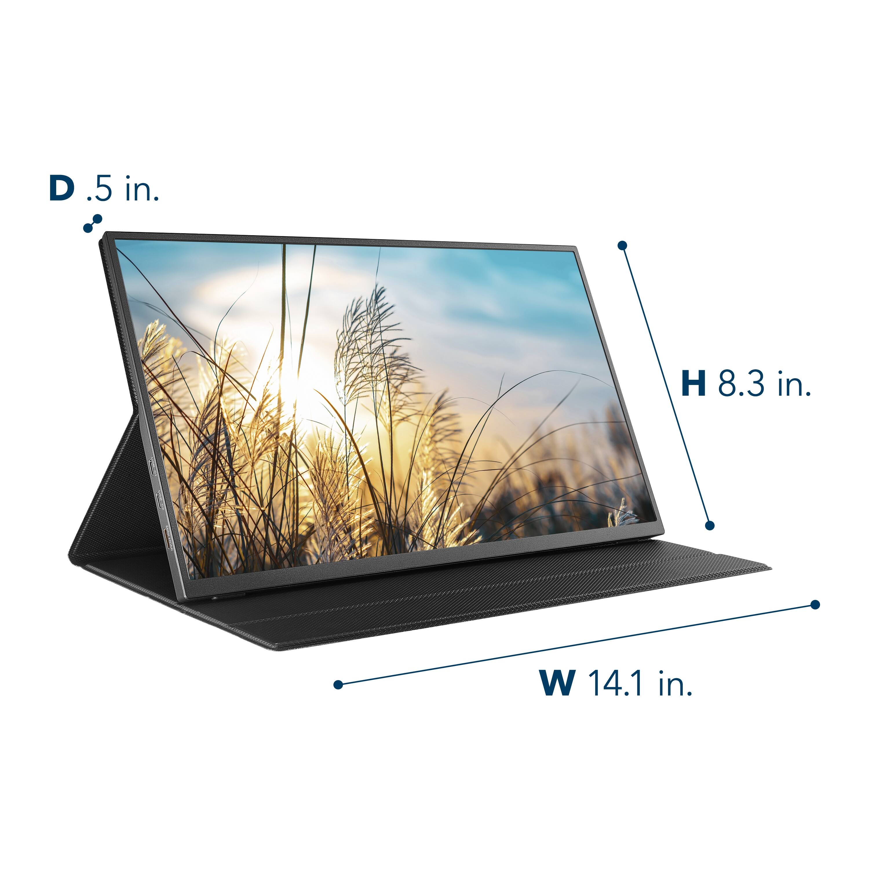 D .5 in.  
H 8.3 in.  
W 14.1 in.