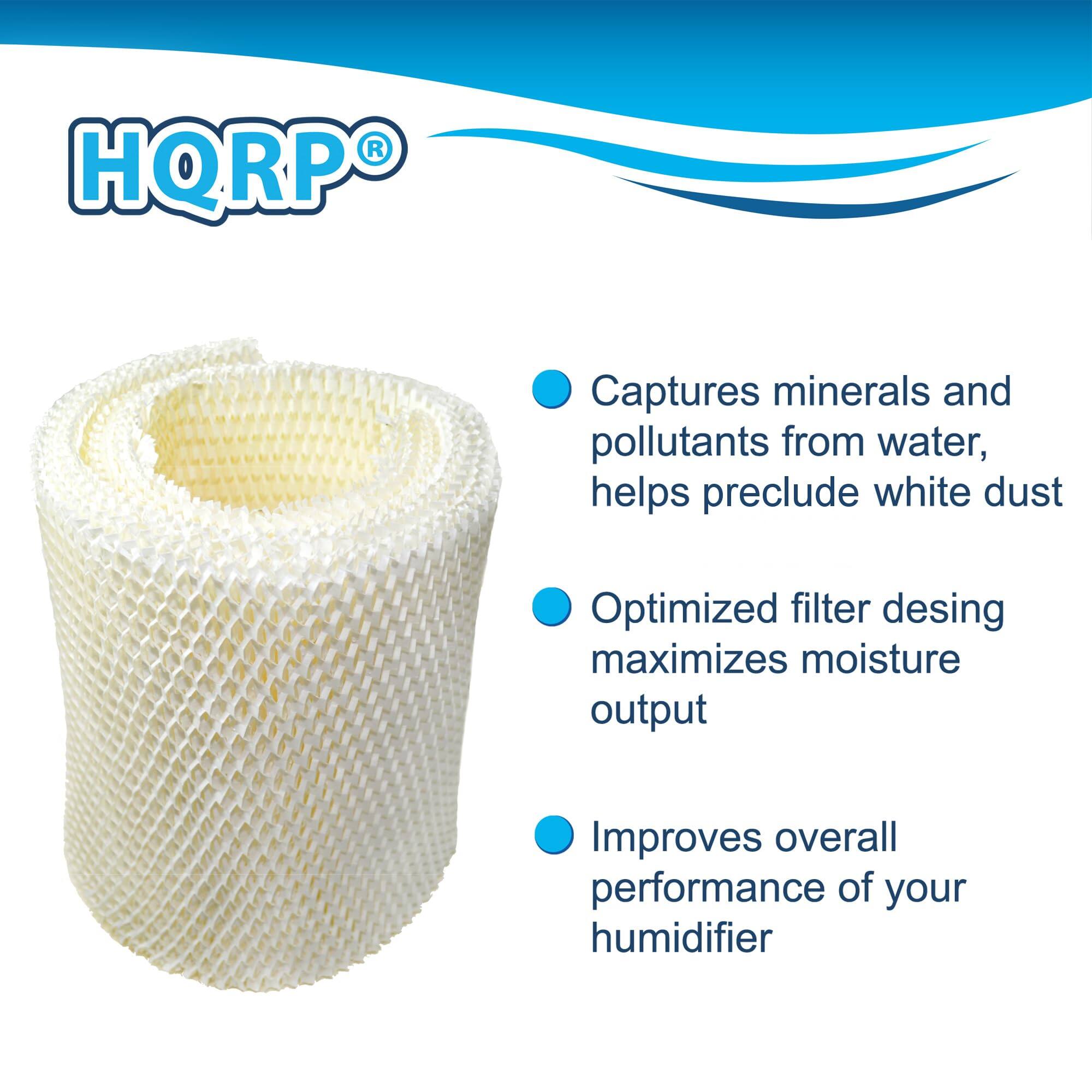 HQRP® Captures minerals and pollutants from water, helps preclude white dust  
Optimized filter design maximizes moisture output  
Improves overall performance of your humidifier
