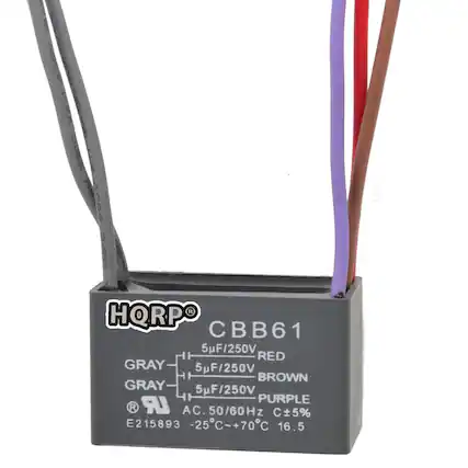 U19 ACOS UOO | HQRPO CBB61 5uF/250V RED YAR 5uF/250V BROWN GRAY 5uF/250V PURPLE R AC. 50/60Hz C5% E215893 -25C~+70C -25 C 16.5