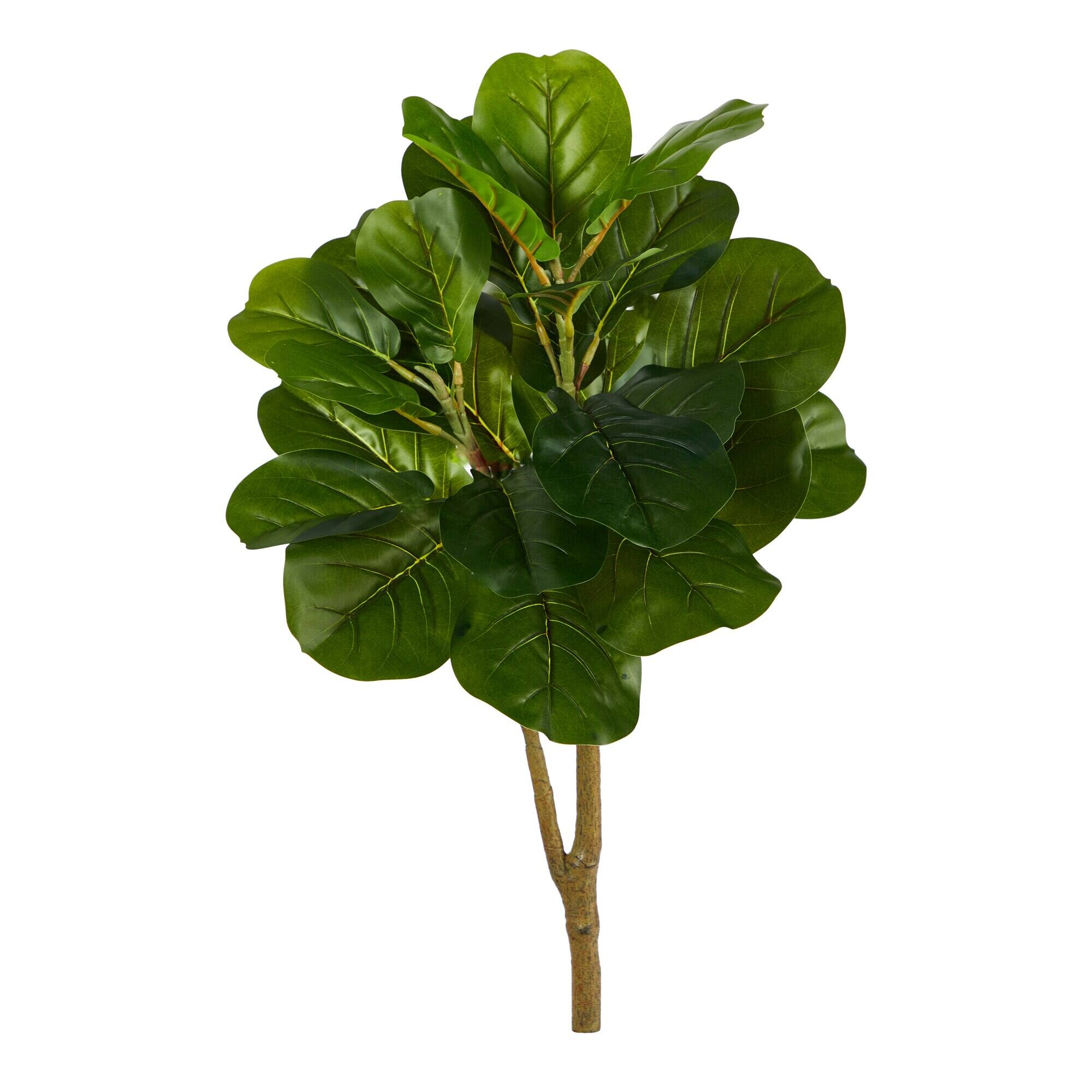 Front. BreeBe - 2.5' Fiddle Leaf Fig Artificial Tree  (No Pot) - Green.