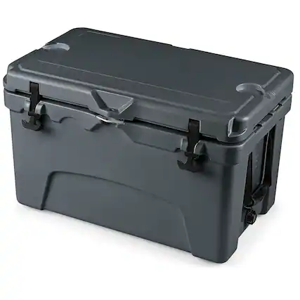 Front. Costway - Costway 45 Quart Portable Hard Cooler, Insulated Ice Chest Keeps Cool for up to 6 Days - Gray.
