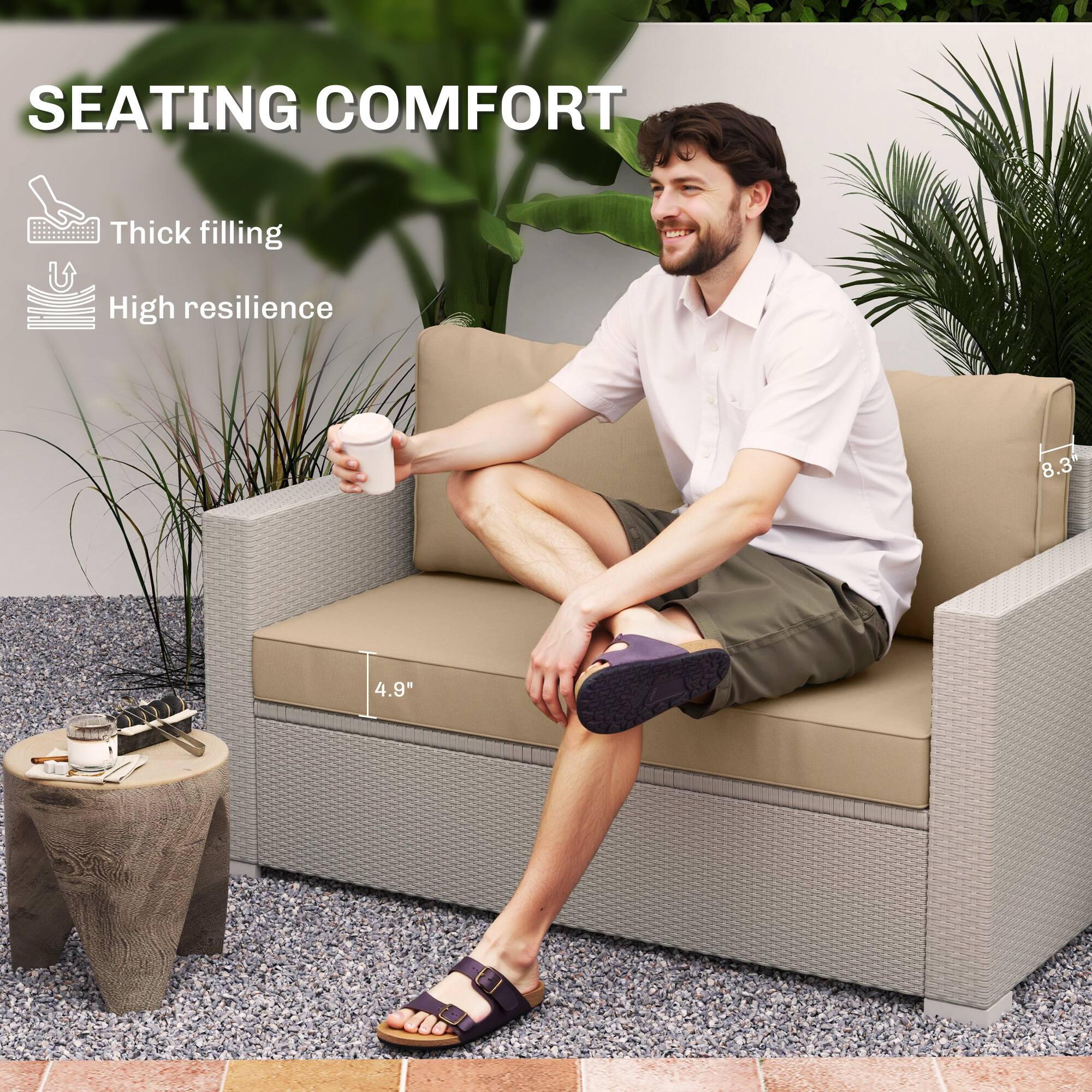 SEATING COMFORT
Thick filling
High resilience
8.3
4.9"