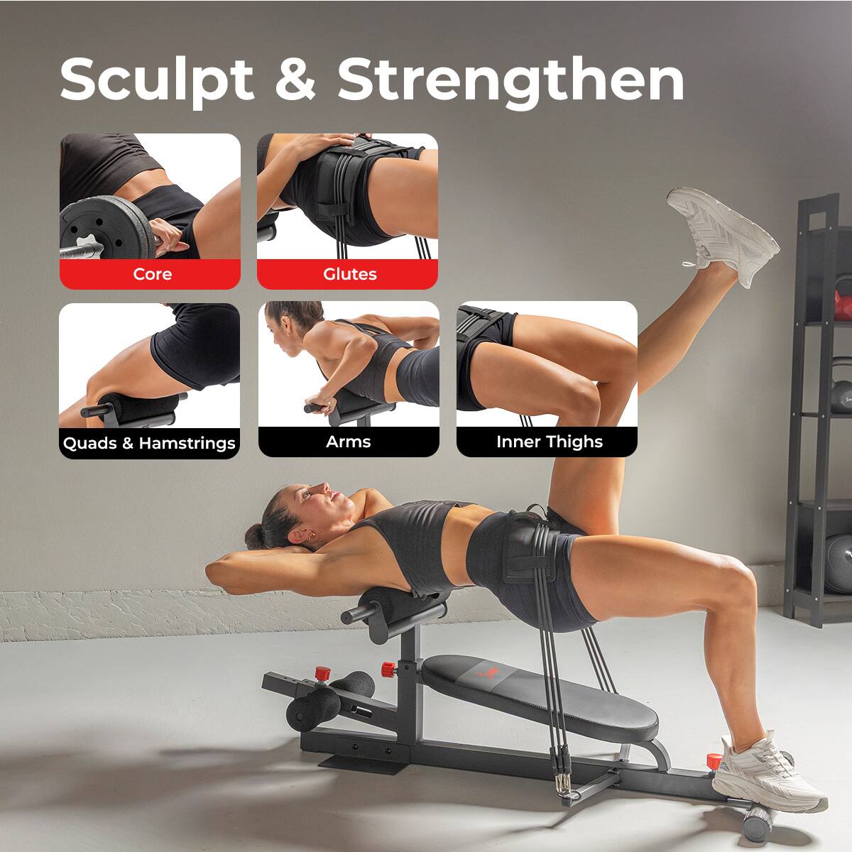 Sculpt & Strengthen

- Core
- Glutes
- Quads & Hamstrings
- Arms
- Inner Thighs
