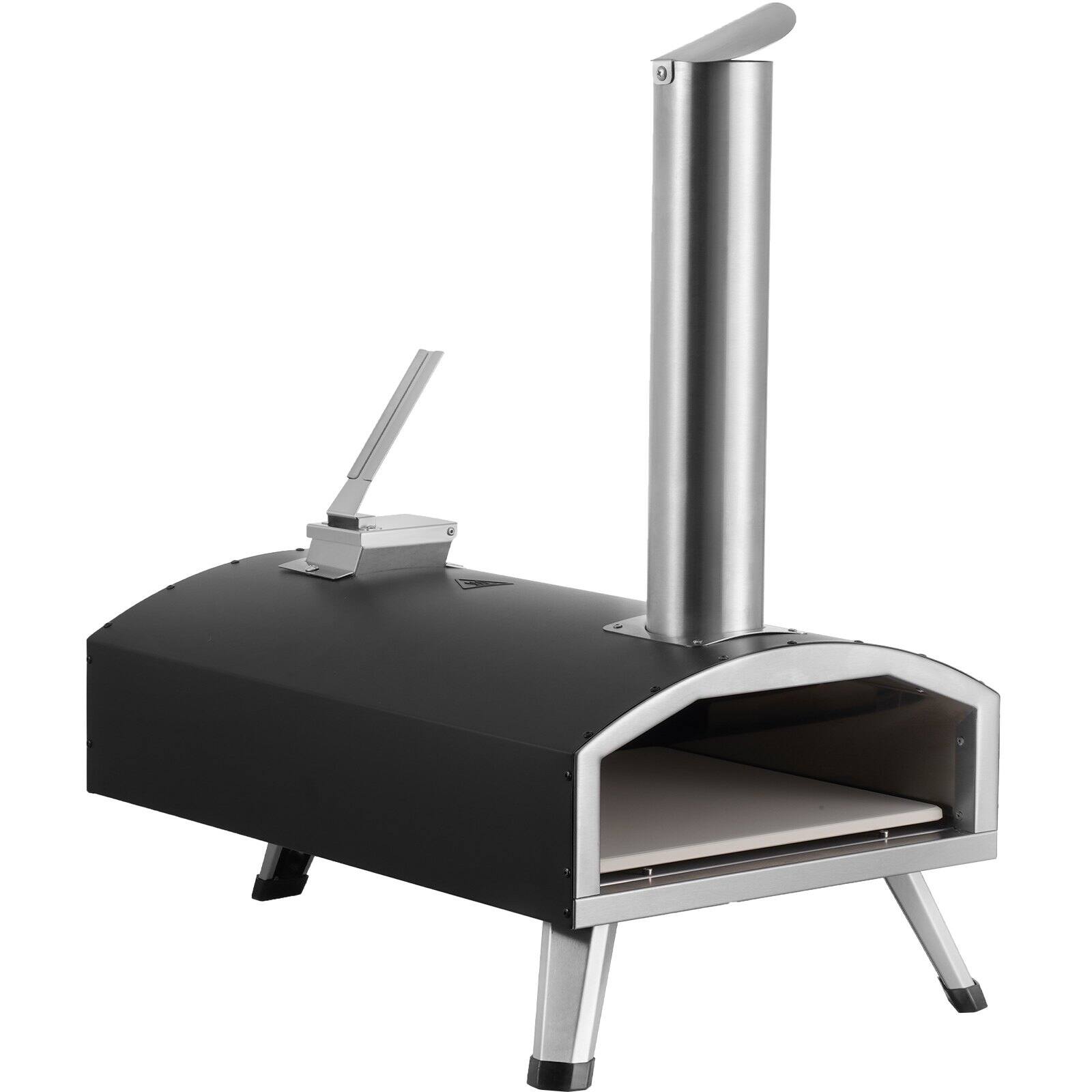 Alt View 8. Glintex - 12in Pizza Oven Outdoor Pellet Maker, Portable Iron Grill for Camping and Backyard BBQ - Black.