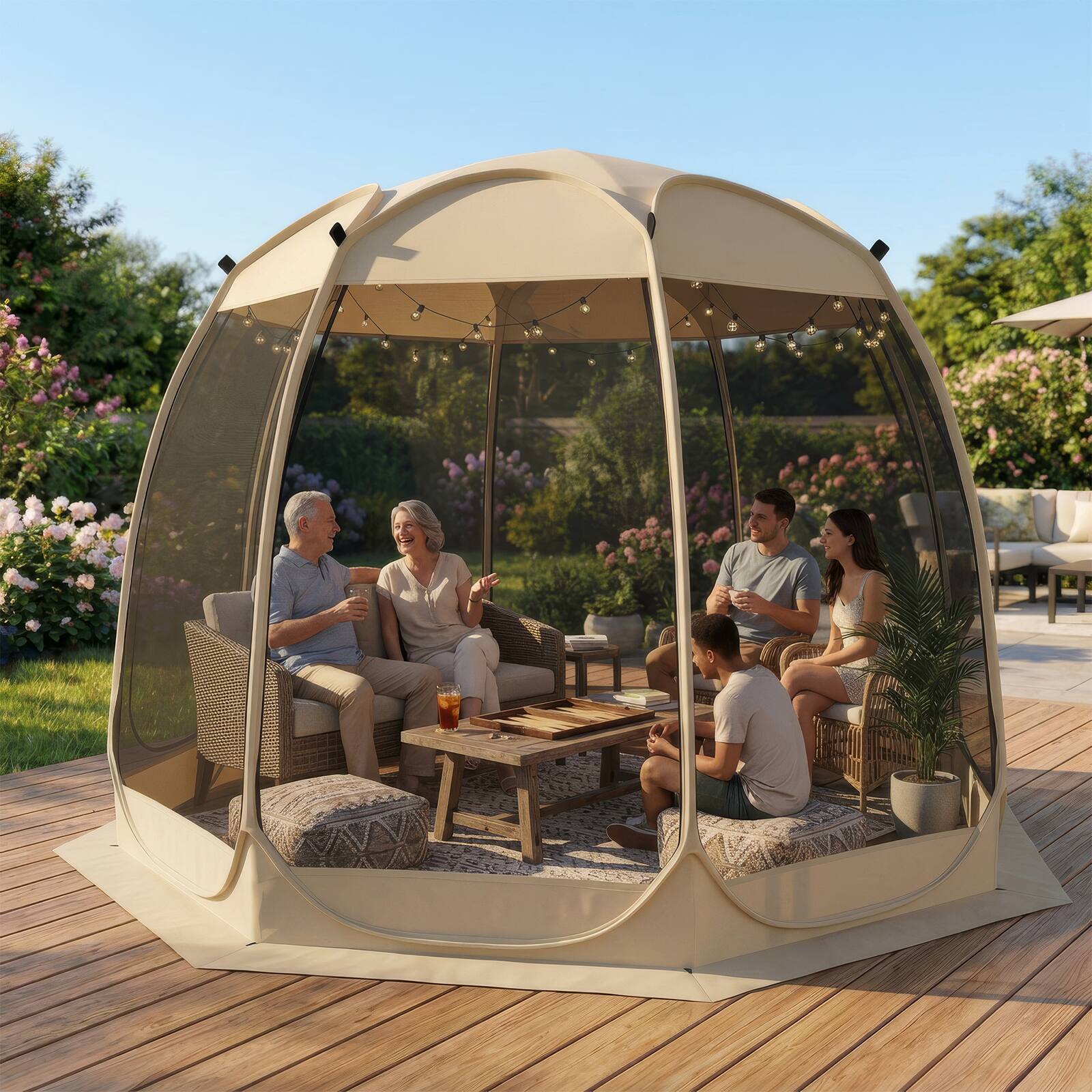 Circus Cirle - Screen Tent With Mosquito Protection - beige