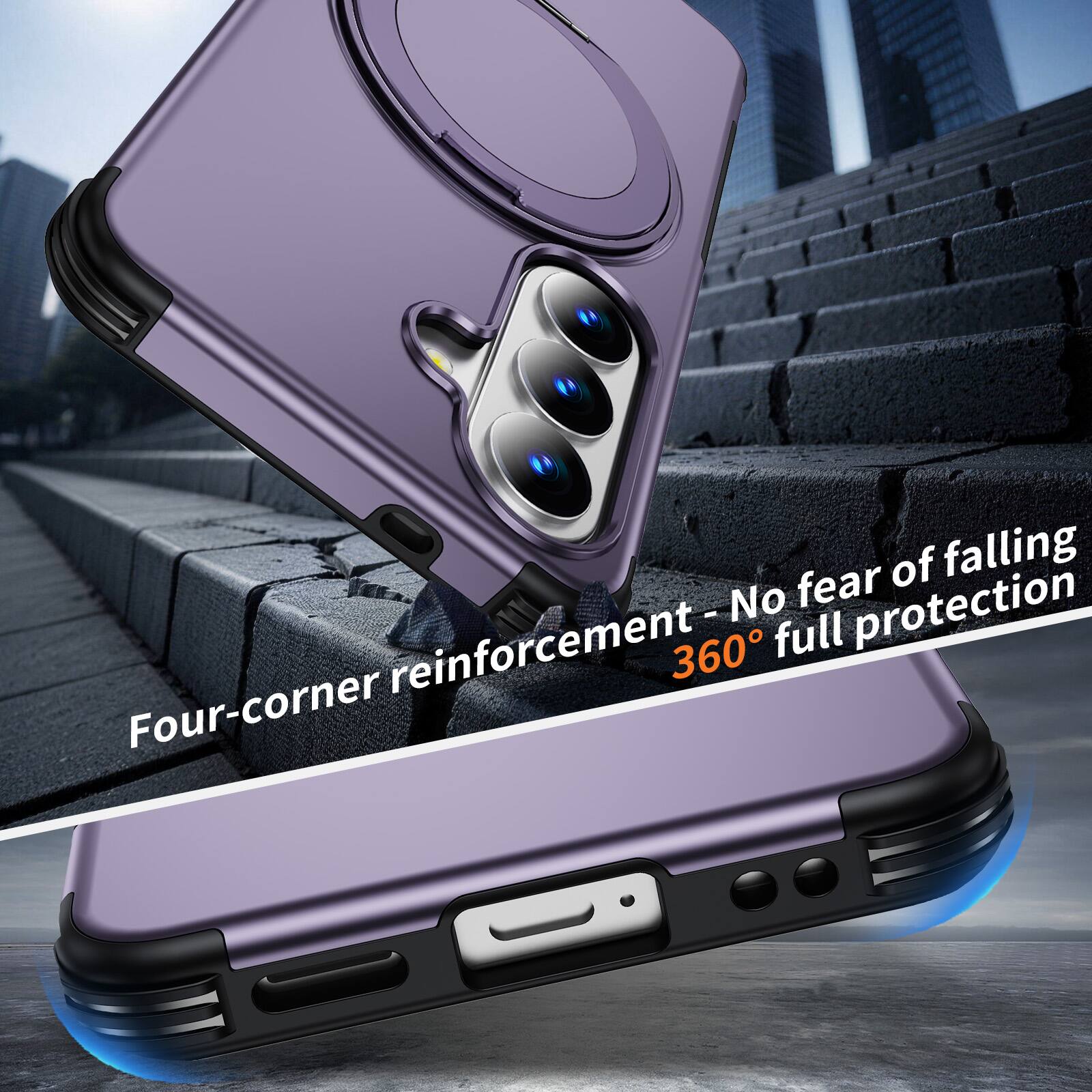 Four-corner reinforcement - No fear of falling  
360° full protection