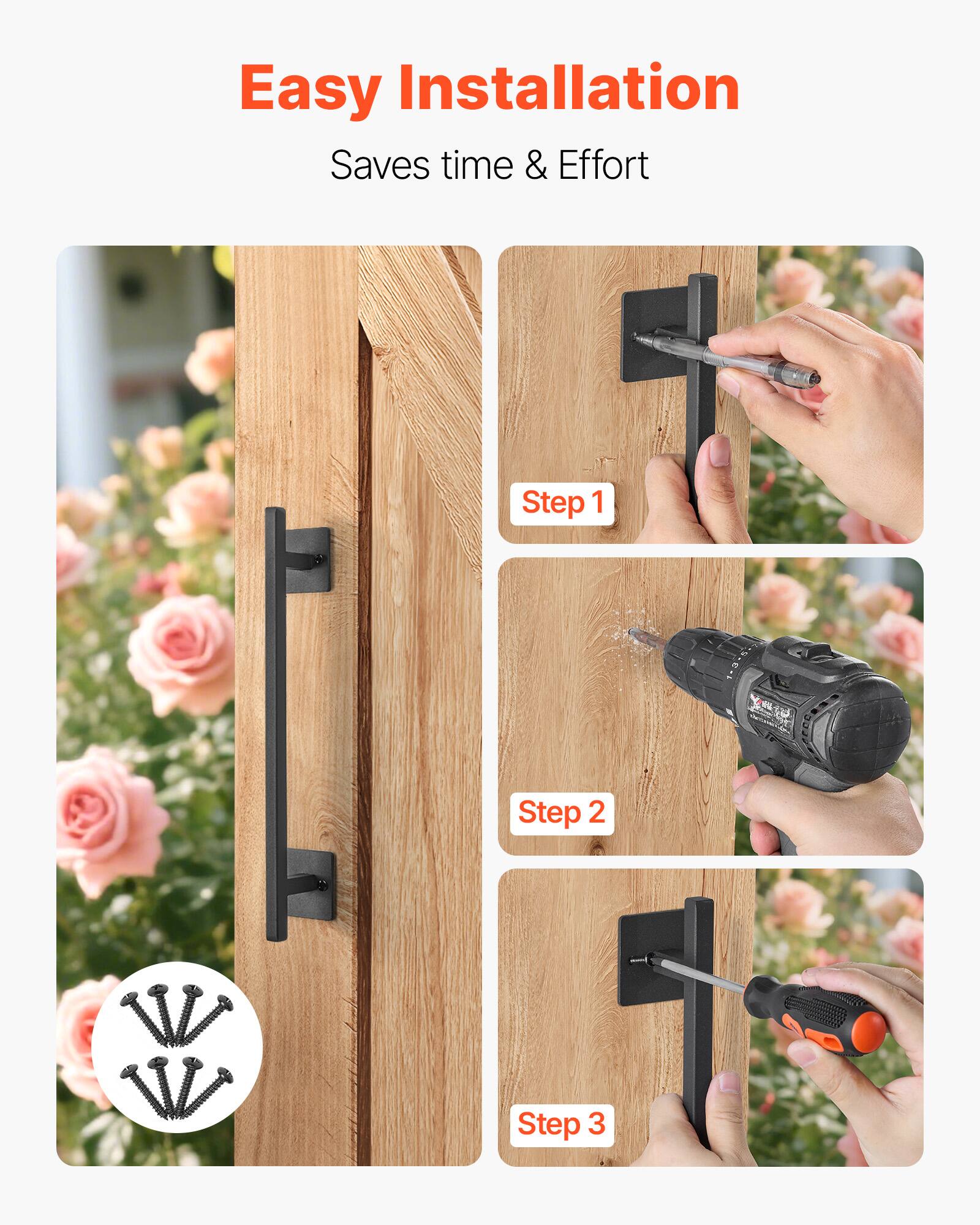 Easy Installation  
Saves time & Effort  

Step 1  
Step 2  
Step 3
