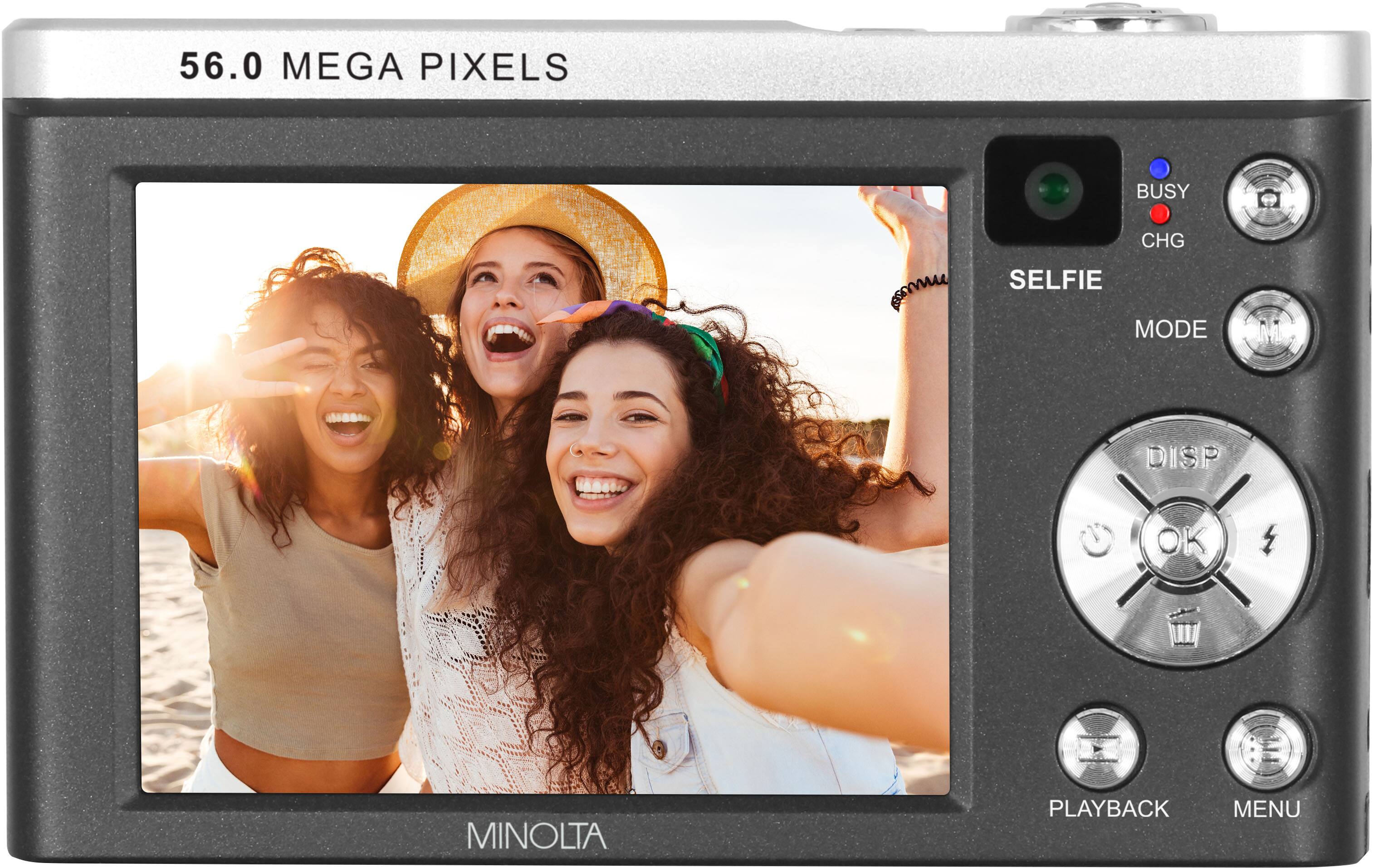 56.0 MEGA PIXELS

BUSY CHG

SELFIE MODE

DISP OK

PLAYBACK MENU

MINOLTA