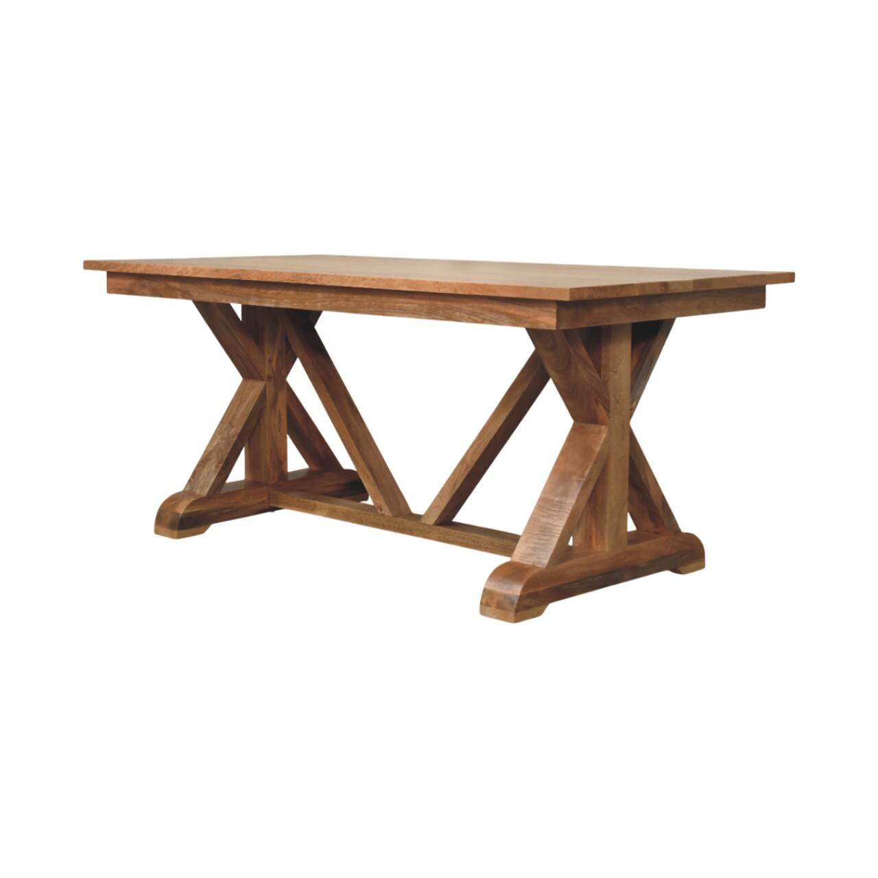 Angle. Artisan Furniture - Artisan Furniture Solid WoodTreston Dining Table - Brown.