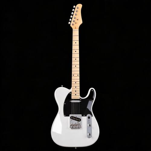 Winado - 39 Inch KTL Electric Guitar Solid Body Beginner Kit with Gig Bag Includes Picks, Tremolo Bar, Extra Strings - White