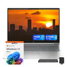HP - ProBook 460 G11 16" WUXGA Display Laptop,Intel Ultra 5 125U,16GB RAM,512GB SSD+128GB Dock Set,Win 11 Pro - Pike silver