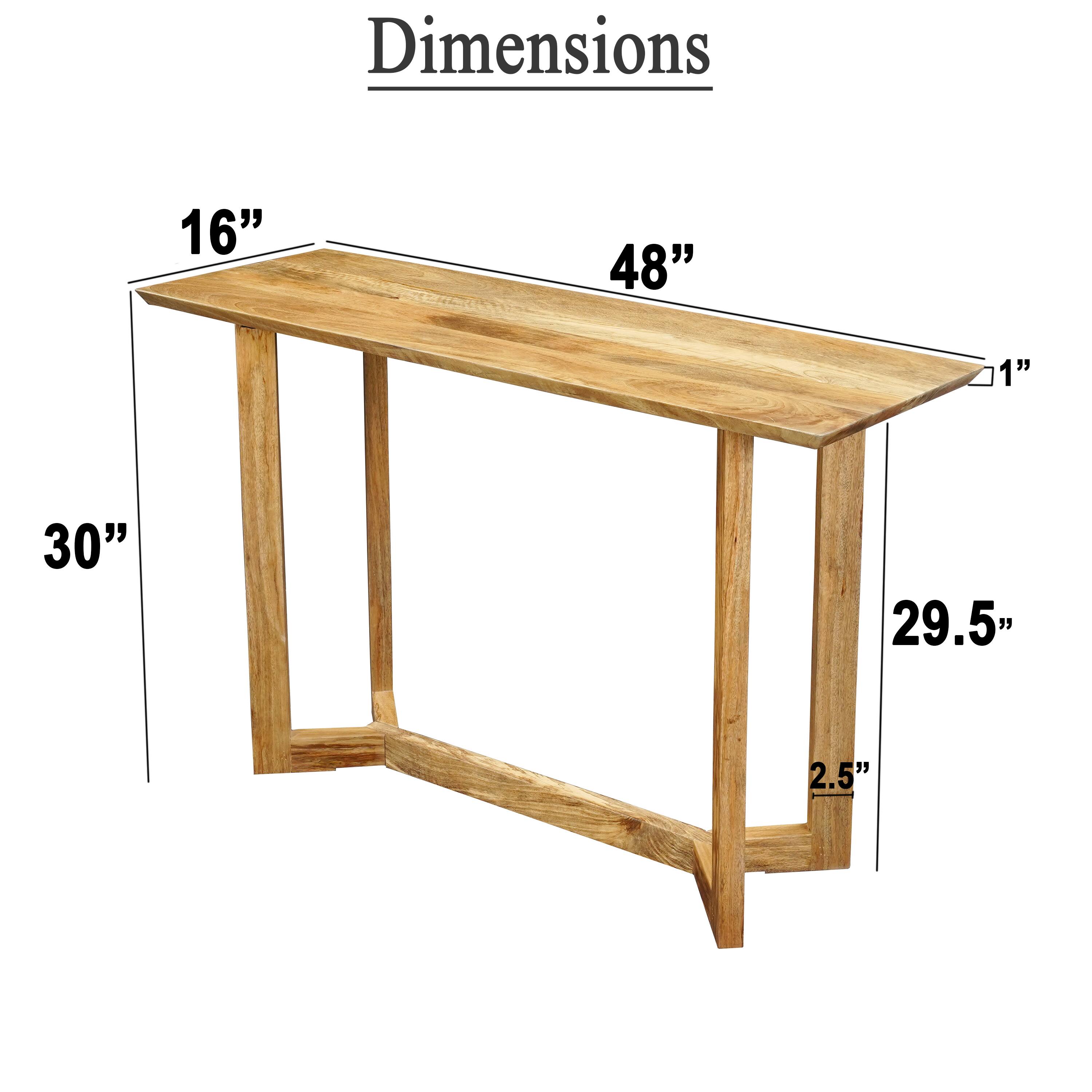 Dimensions  
16" x 48" x 30" x 29.5" x 1" x 2.5"