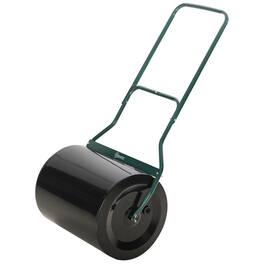 Outsunny - 20-Inch Push/Tow Behind Lawn Roller Filled with 16 Gal Water or Sand, Perfect for Flattening Sod in the Garden - Green/Black