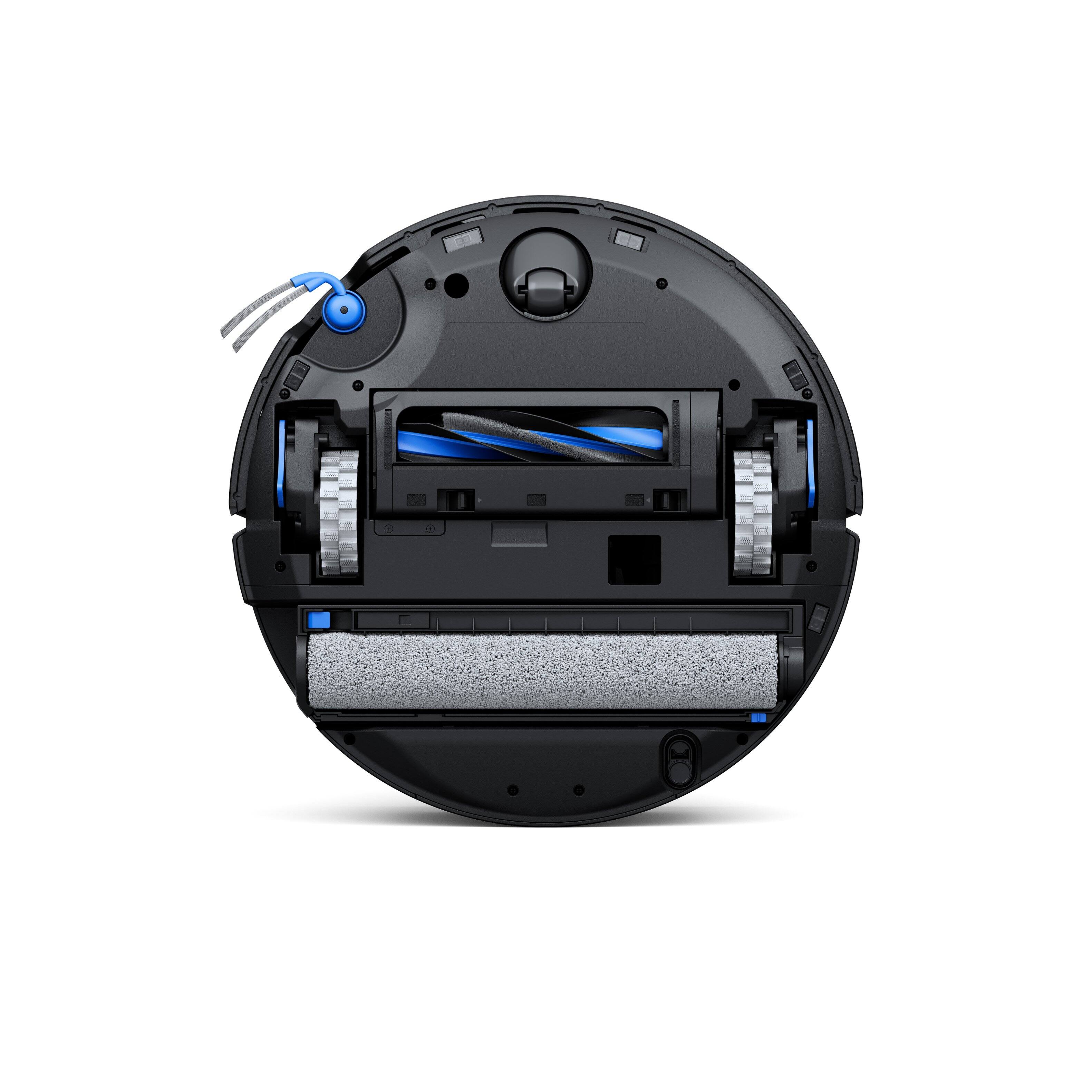 Alt View 9. ECOVACS Robotics - DEEBOT X12 OMNICYCLONE Robot Vacuum and Mop PowerBoost Fast Charging, FocusJet, Self-Washing Roller Mop Bagless Station - Silver.