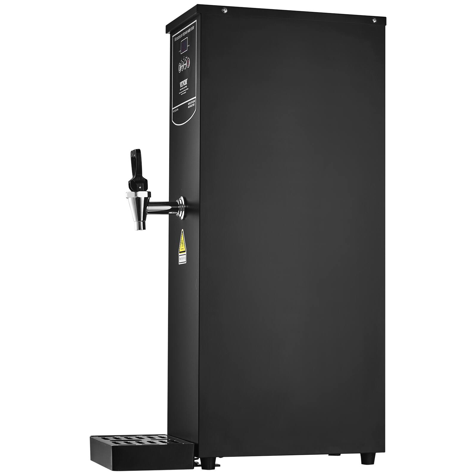 Alt View 5. VEVOR - Commercial Water Boiler, Electric Hot Water Dispenser with 316 Stainless Steel Heating Tube, 1500W Step-by-step - Black.