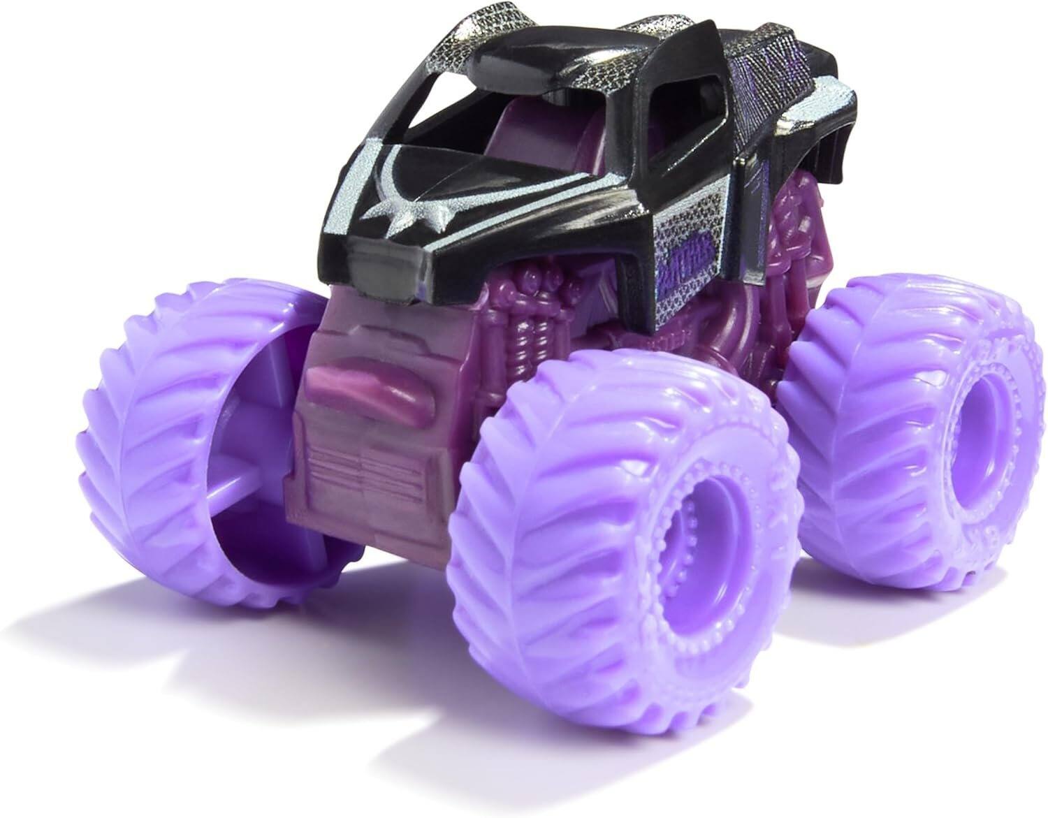 Alt View 4. Monster Jam - Monster Jam Marvel Mini 5-Pack Trucks, 1:87 Scale, Iron Man, Captain America, Thor, Thanos & Mystery Truck Value Pack - Multi.