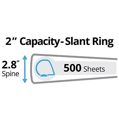 2" Capacity-Slant Ring  
2.8" Spine  
500 Sheets
