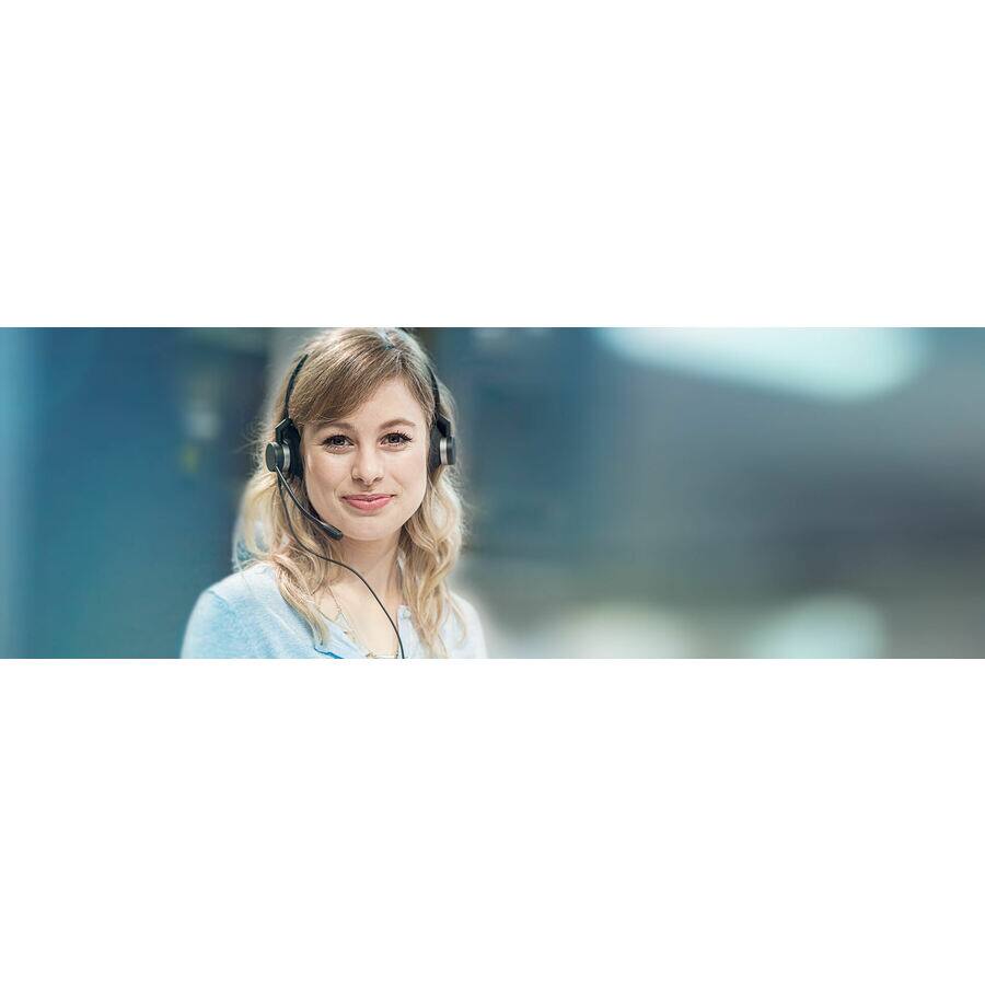 Alt View 2. Jabra - Jabra BIZ 2300 Headset - Stereo - USB Type A - Wired - Over-the-head - Binaural - Supra-aural - Noise Cancelling - Red.