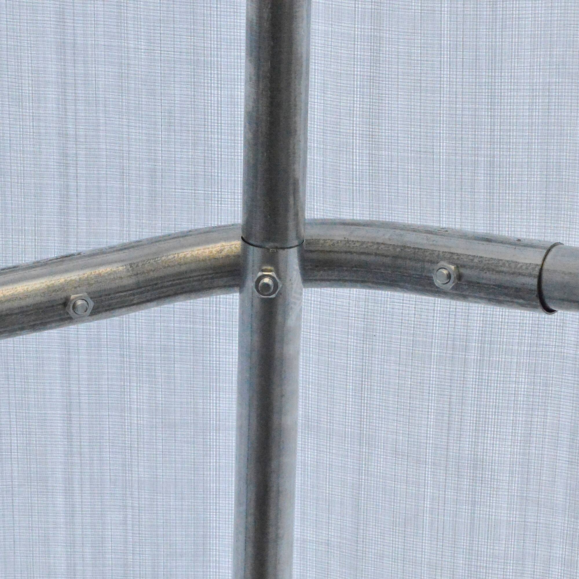 Alt View 8. Outsunny - 6' x 8' Carport Portable Garage, Heavy Duty Storage Tent, Patio Storage Shelter w/ Anti-UV PE Cover - Light Gray.