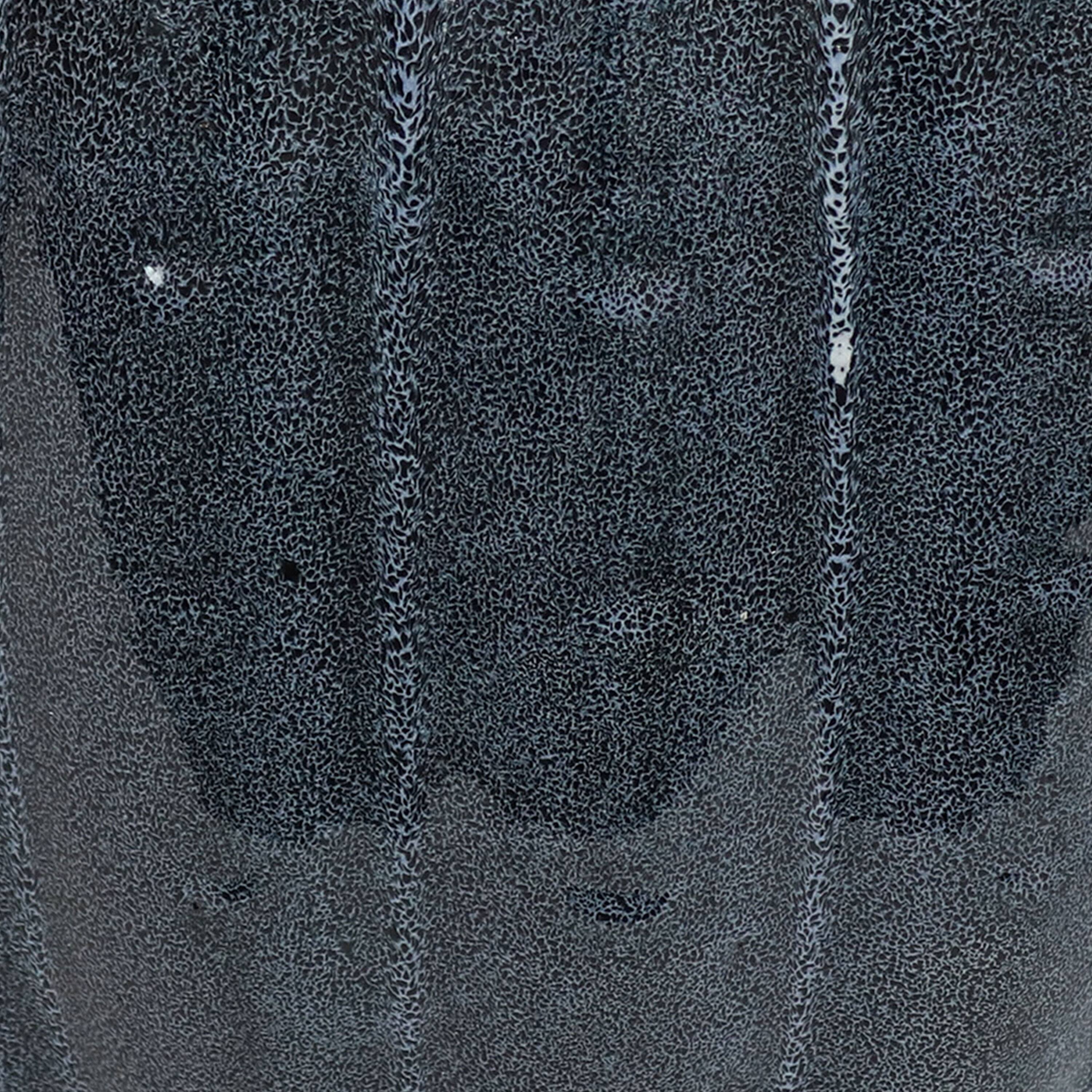 Alt View 3. Sunnydaze - 13.5" Fluted Ceramic Planter - Black.