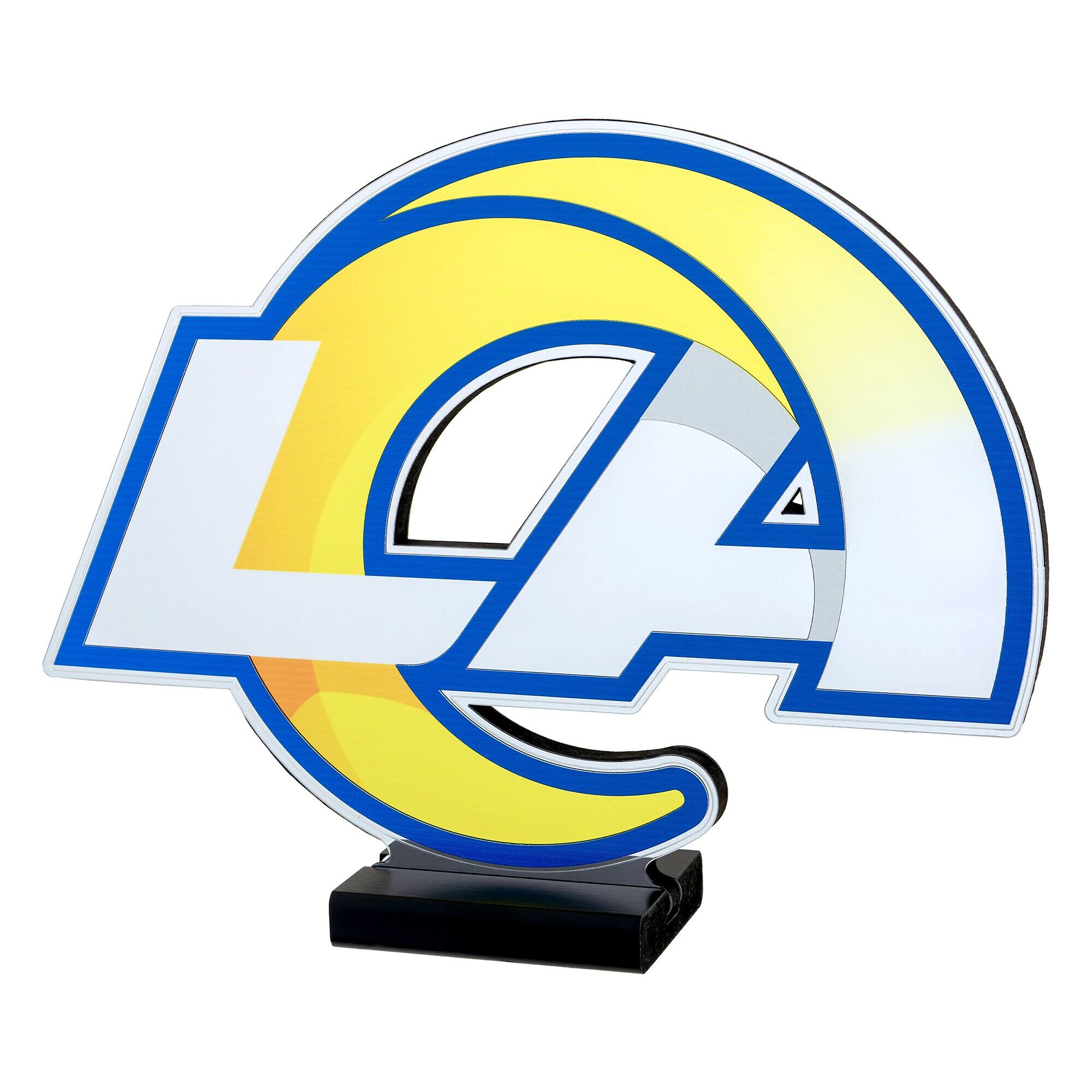 Alt View 1. Sporticulture - Los Angeles Rams LED Infinity Logo Light - Yellow.