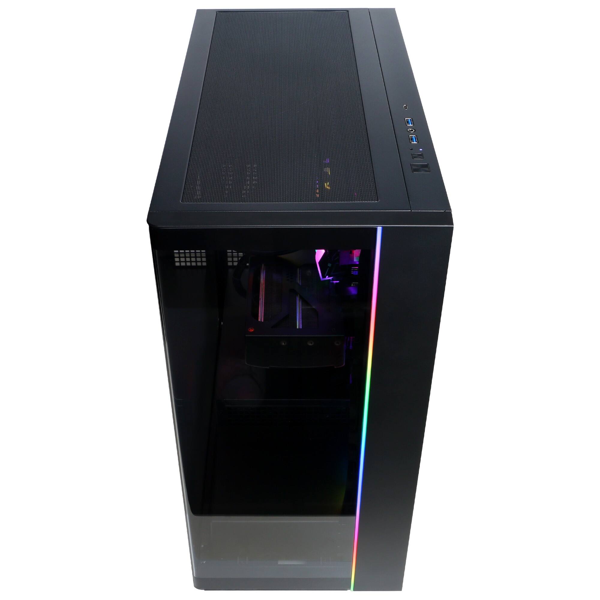 Alt View 2. CyberPowerPC - Gaming Desktop - AMD Ryzen 7 9800X3D - NVIDIA GeForce RTX 5070 Ti 16GB - 32GB DDR5 - 2TB PCIe 4.0 SSD - Black.
