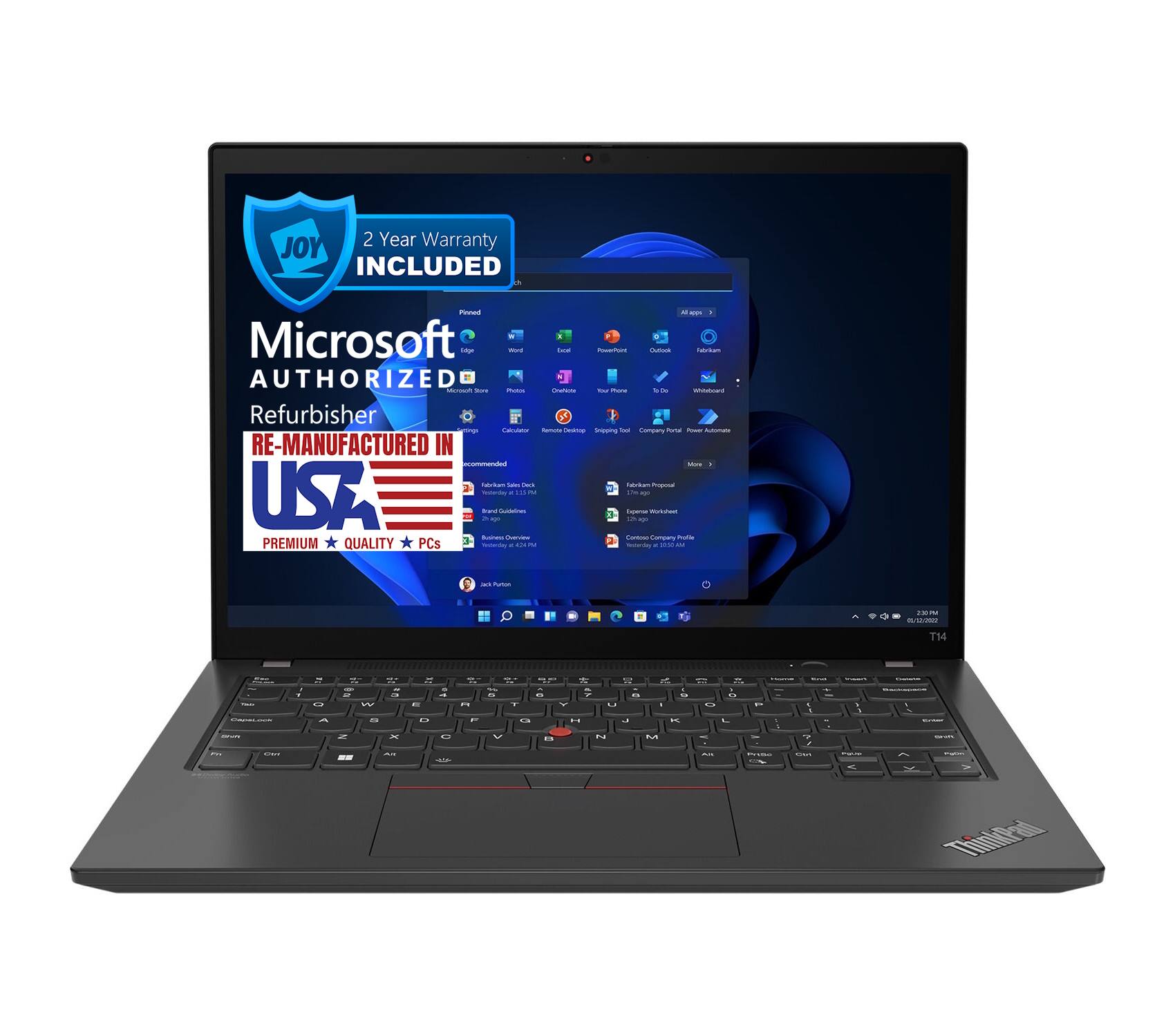 Lenovo - Refurbished Excellent - T14 G3 Core i7-1265U 1.8GHz, 16GB, 1TB SSD, 14" FHD, Window 11 Pro (Refurbished) - Black