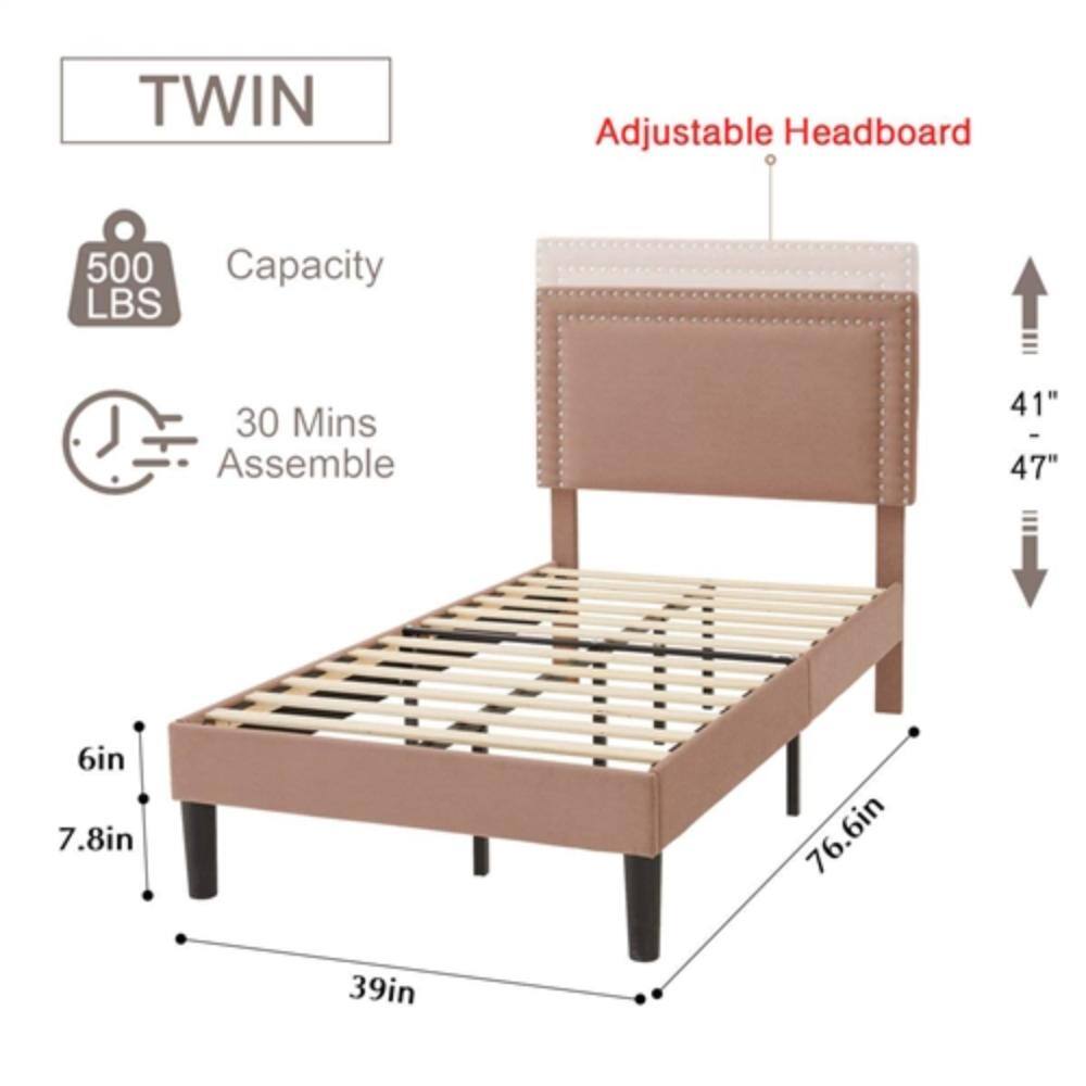 TWIN Adjustable Headboard

500 LBS Capacity

30 Mins Assemble

41" - 47"

6in

7.8in

76.6in

39in