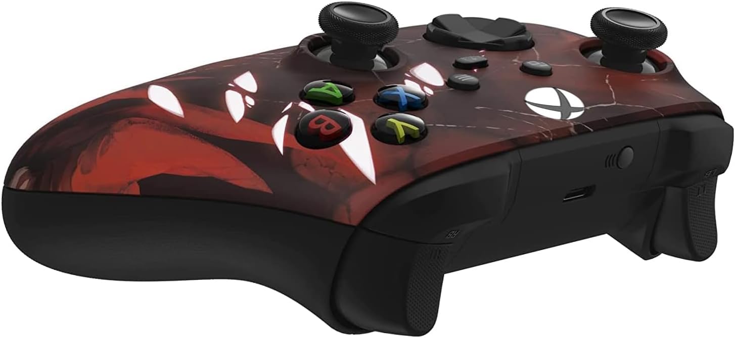 Back. Custom Controllerzz - Custom Wireless Controller for Xbox Series X|S, Xbox One, & PC - Red Demon.
