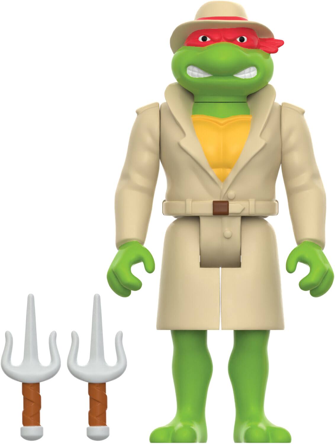 Alt View 4. Super7 - Super7 - Teenage Mutant Ninja Turtles - ReAction Wv8 - Undercover Raphael (Cartoon)   - Collectibles - Multicolor.