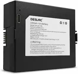 DESLOC - 15000mAh Lithium Battery Compatible with K120, K140, V150, Up to 13-16 Month Last, Secure Keyless Smart Door Lock