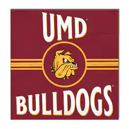 Jardine - Minnesota Duluth Bulldogs 10'' x 10'' Retro Team Sign - Maroon