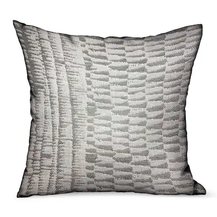 Front. Plutus Brands - Epoxi River Dobby Luxury Outdoor Indoor Throw Pillow Double sided 22" x 22" - Gray.