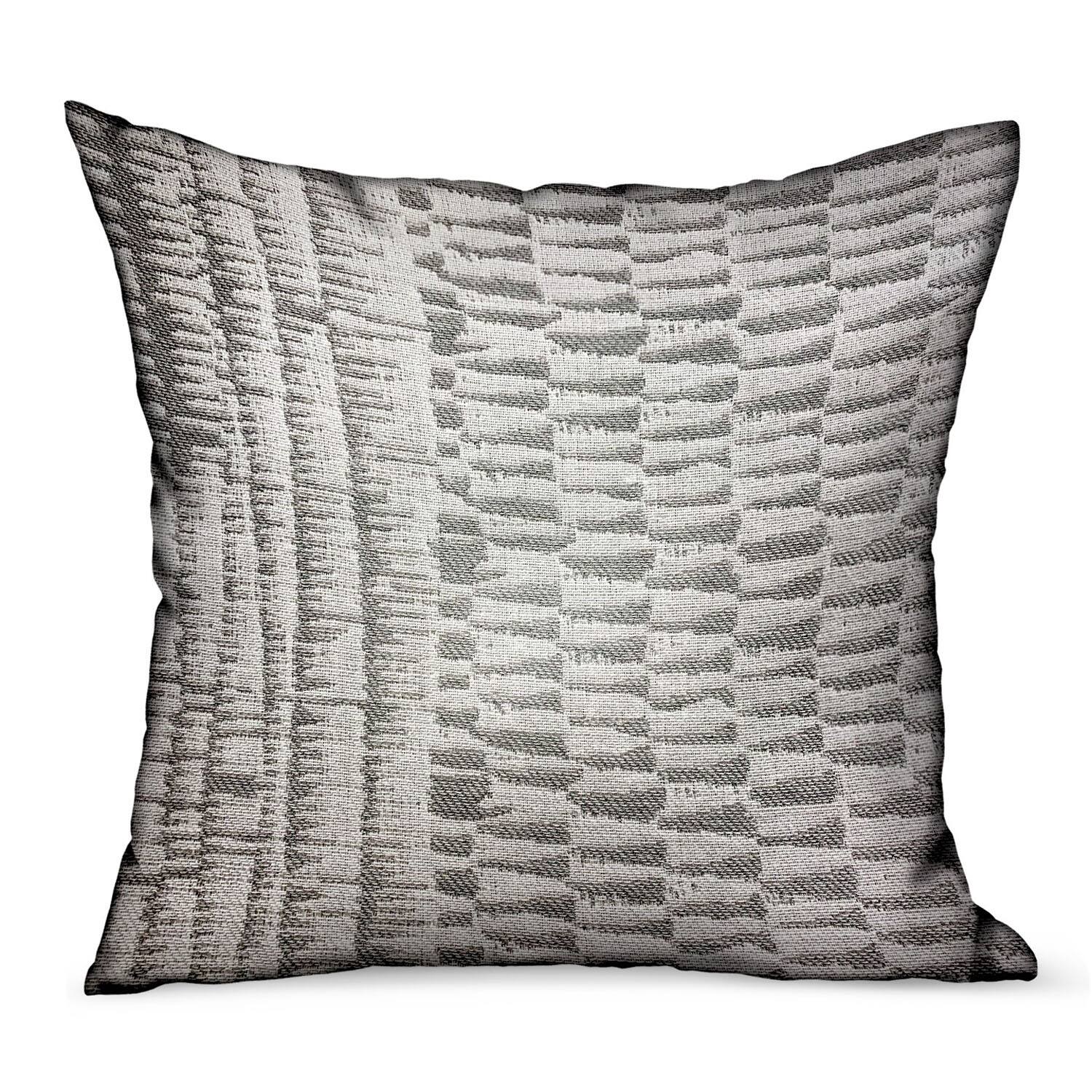 Front. Plutus Brands - Epoxi River Dobby Luxury Outdoor Indoor Throw Pillow Double sided 22" x 22" - Gray.