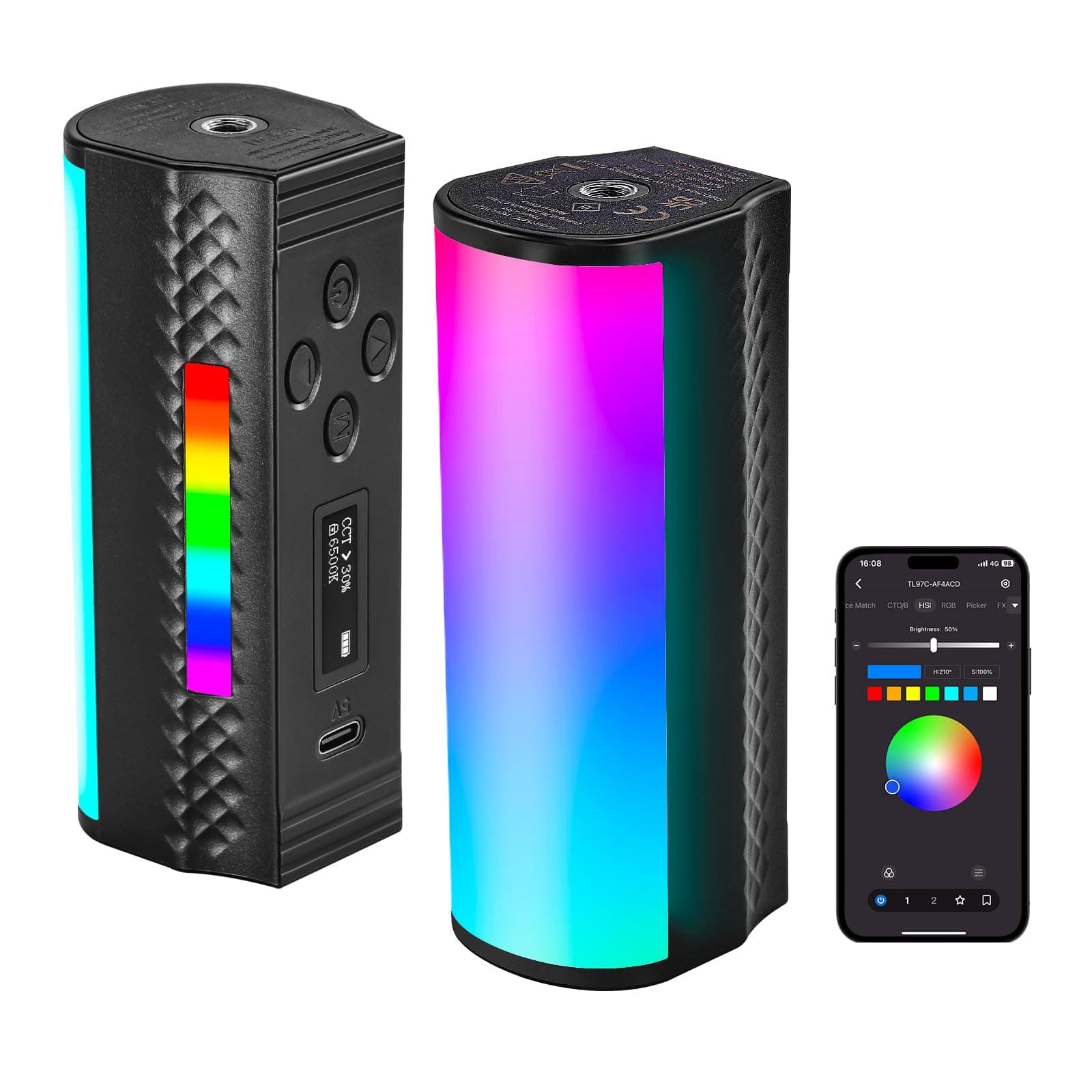 Neewer - Mini Magnetic RGB Video Light with App Control, CRI97