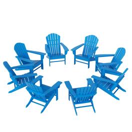 WestinTrends - Dylan Outdoor Adirondack Chair (Set of 8) - Pacific Blue