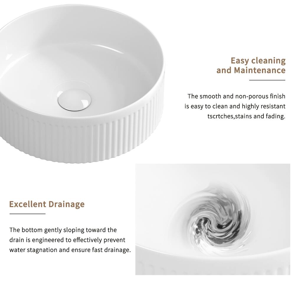 Easy cleaning and Maintenance

The smooth and non-porous finish is easy to clean and highly resistant to scratches, stains and fading.

Excellent Drainage

The bottom gently sloping toward the drain is engineered to effectively prevent water stagnation and ensure fast drainage.